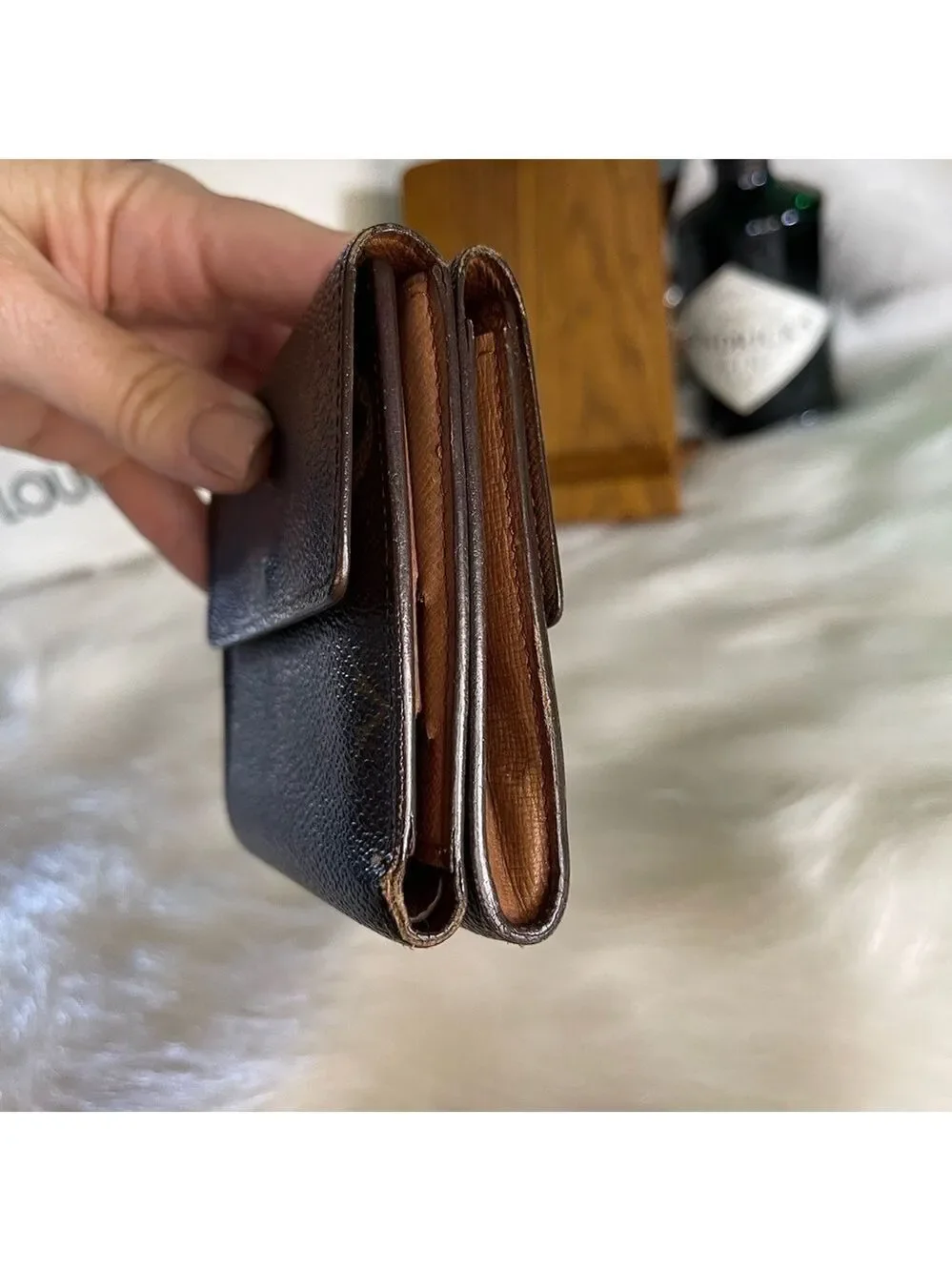 Louis Vuitton Monogram Portefeuille Elise Trifold Wallet Vintage France Compact